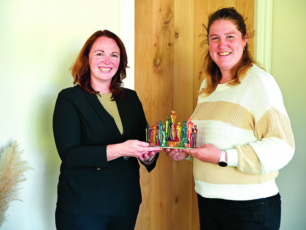 Silke Tulk en wethouder Hilde Berning.JPG