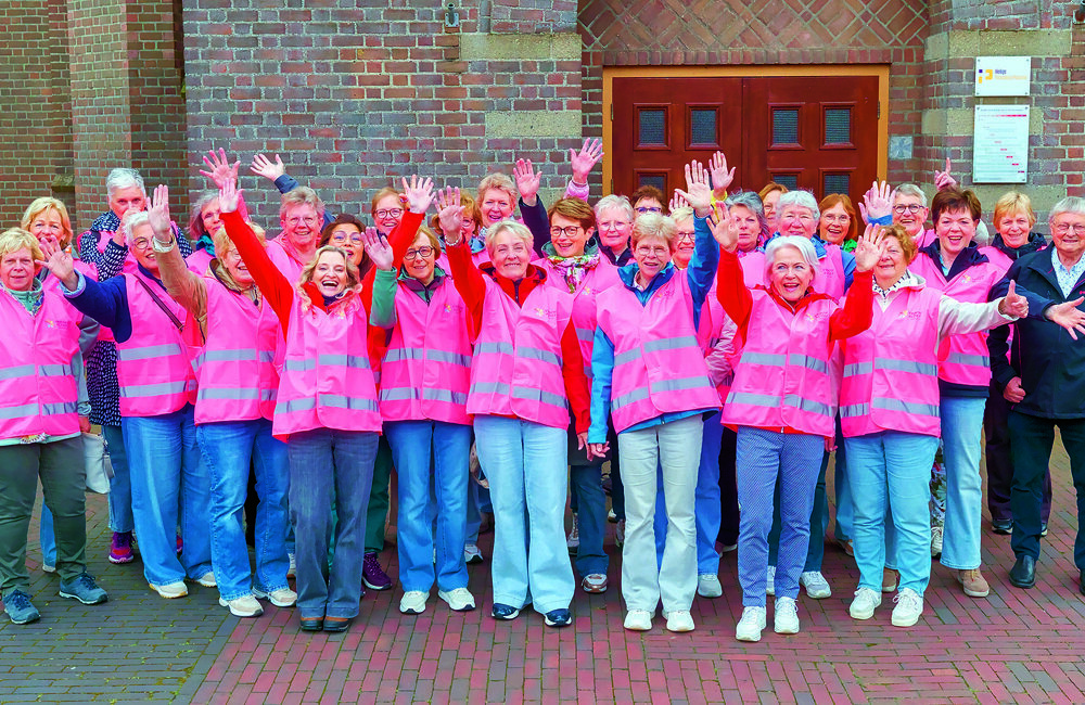 Vrouw Actief groepsfoto in het Roze!